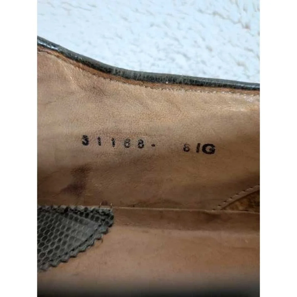 Nunn‎ Bush Brass Boot Mens Snake Embossed Oxford Shoes Size 8